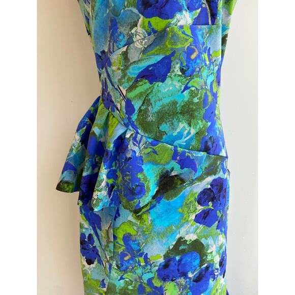 Chiara Boni La Petite Robe Dilone Floral Ruffle Mid Length Dress Size 42, US 6 - Picture 4 of 12
